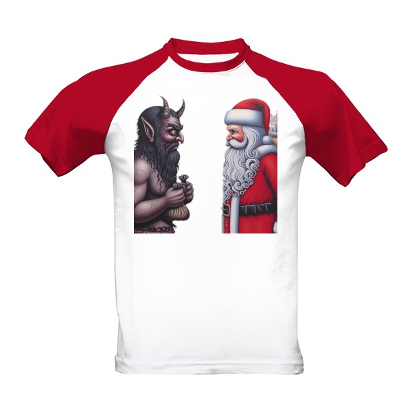 Tričko s potiskem Krampus vs Santa